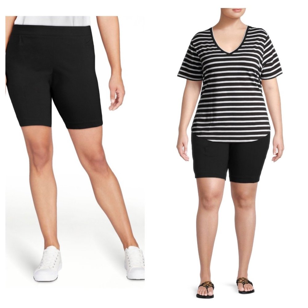 NWT Terra & Sky Women's Plus Size Millennium Easy To Wear High Rise Shorts SZ 1X